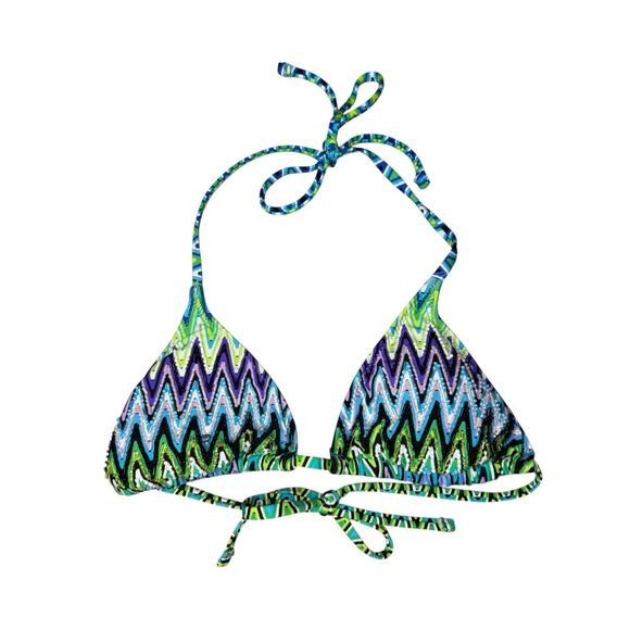 ABS by Allen Schwartz Women’s Small Bikini Swimsuit Beaded Multicolor Padded - Picture 2 of 8